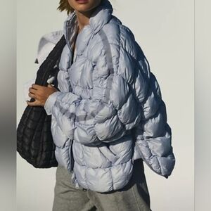 Free People Sky Blue Puffer Jacket